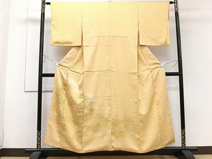 平和屋着物■色留訪問着　枝葉文　暈し染め　正絹　逸品　CABE9927xi
