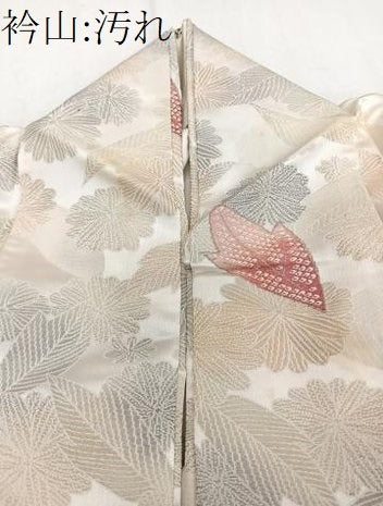 平和屋着物■上質な小紋　舞花文　銀通し地　正絹　逸品　CABE9933xi