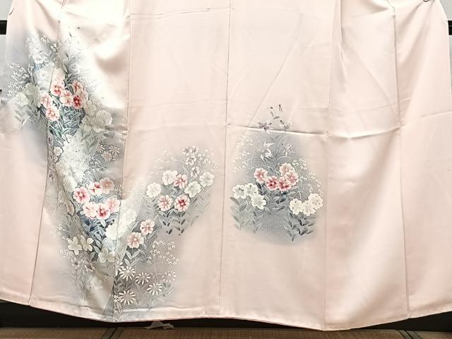 平和屋着物■訪問着　草花文　暈し染め　銀彩　正絹　逸品　CABE9934xi