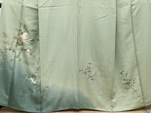平和屋着物■訪問着　鼓　笛　冊子花文　暈し染め　金銀彩　正絹　逸品　CABE9936xi