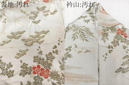 平和屋着物■上質な小紋　籬花文　松竹梅　寿光織　正絹　逸品　CABE9945xi