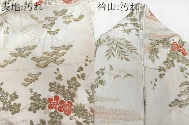 平和屋着物■上質な小紋　籬花文　松竹梅　寿光織　正絹　逸品　CABE9945xi