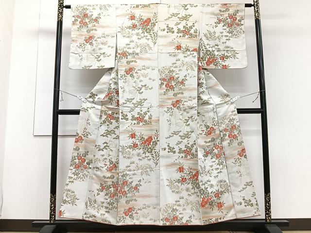 平和屋着物■上質な小紋　籬花文　松竹梅　寿光織　正絹　逸品　CABE9945xi