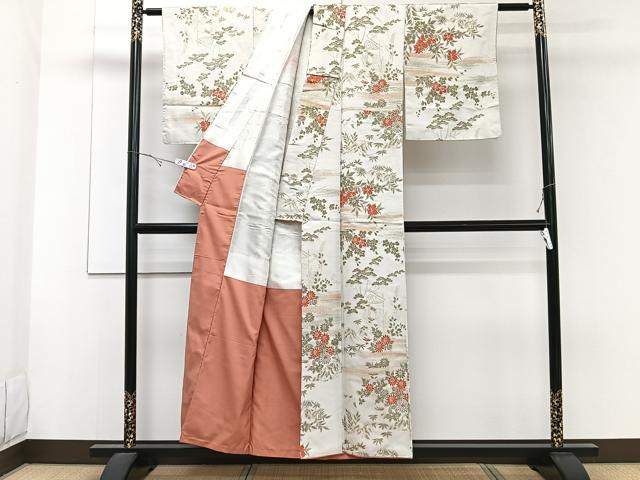 平和屋着物■上質な小紋　籬花文　松竹梅　寿光織　正絹　逸品　CABE9945xi
