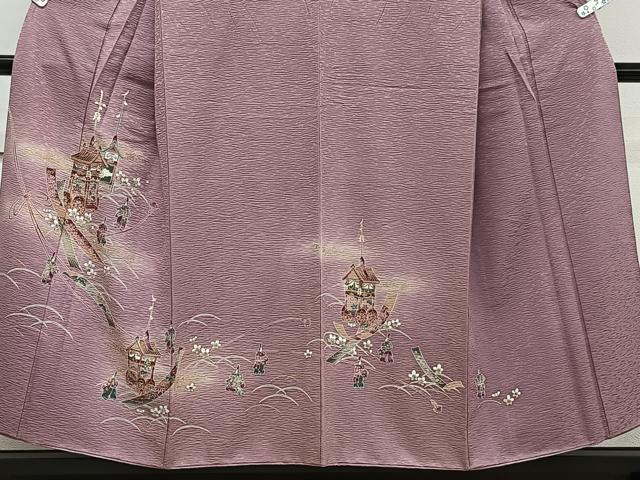 平和屋着物■訪問着　鉾人物花文　暈し染め　金彩　正絹　逸品　CABE9946xi