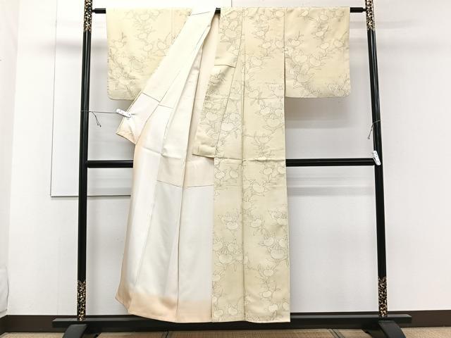 平和屋着物▽上質な小紋　単衣　雪芝文　金彩　正絹　逸品　AABC3725fy 楽天市場】平和屋着物▽上質な小紋 単衣 作家物 草花文 正絹 逸品