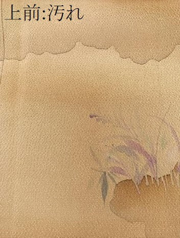 平和屋着物■訪問着 雲取り草花文 暈し染め 鬼しぼ縮緬 正絹 逸品 CABE9965xi