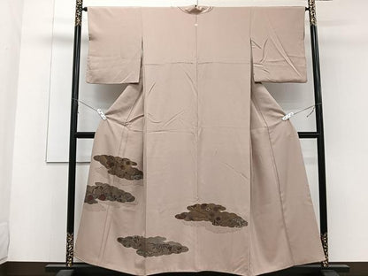 平和屋着物■訪問着 刺繍 雲取り花文 正絹 逸品 CABE9971xi