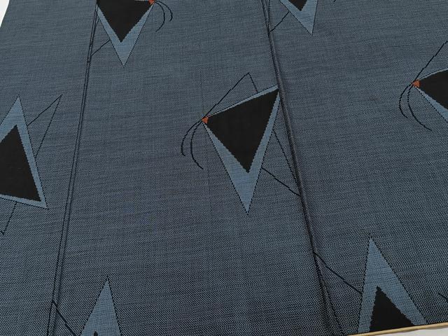 平和屋着物▽本場大島紬　9マルキ　単衣　幾何学文　正絹　逸品　DAAS0331az 平和屋着物□本場大島紬 9マルキ 幾何学文 正絹 逸品 CABE9975xi