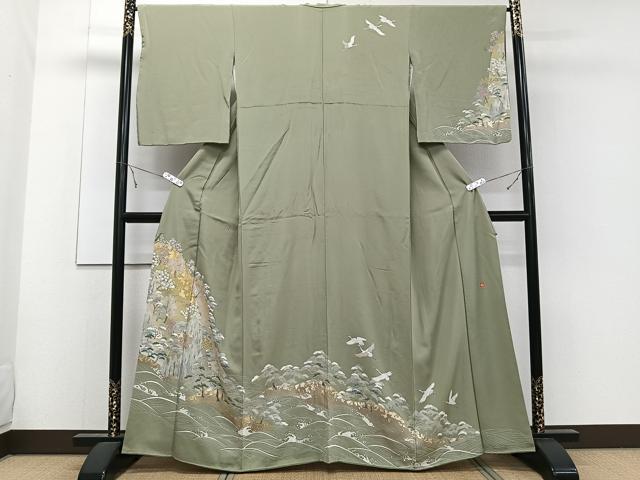 平和屋着物■訪問着 作家物 立波飛鳥風景文 金彩 正絹 逸品 CABE9978xi