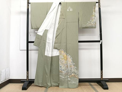 平和屋着物■訪問着 作家物 立波飛鳥風景文 金彩 正絹 逸品 CABE9978xi