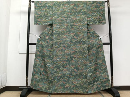 平和屋着物■上質な小紋 松楓文 正絹 逸品 CABE9988xi