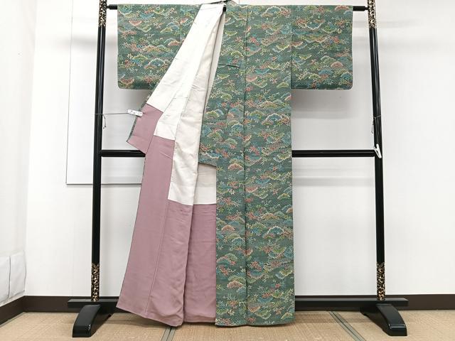 平和屋着物■上質な小紋 松楓文 正絹 逸品 CABE9988xi