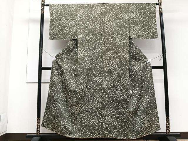 平和屋着物■上質な小紋 柳花文 正絹 逸品 未使用 CABE9991xi