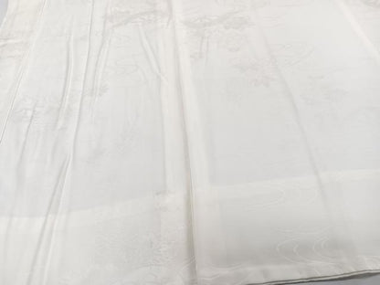 平和屋着物■長襦袢 無双仕立て 流水片輪車花文 正絹 逸品 CABE9993xi