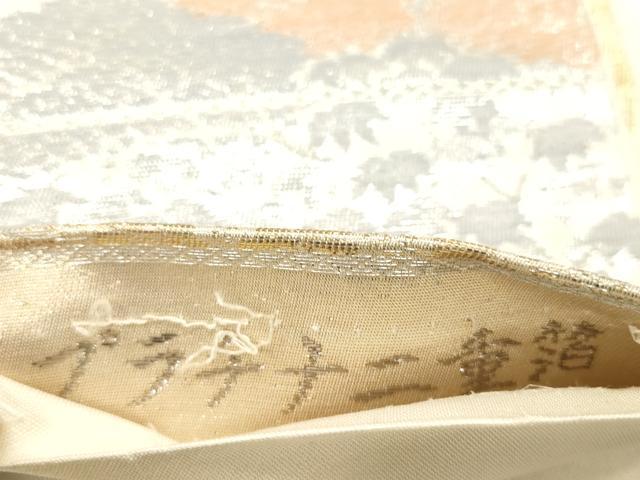 平和屋着物◎六通柄袋帯　京名所　プラチナ二重箔　正絹　逸品　CABF0083vf