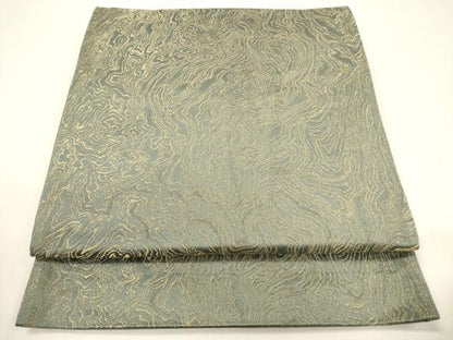 平和屋着物◎六通柄 京袋帯 墨流し文 金糸 三越扱い 正絹 逸品 CABF0107ak