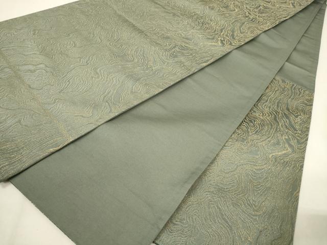 平和屋着物◎六通柄 京袋帯 墨流し文 金糸 三越扱い 正絹 逸品 CABF0107ak