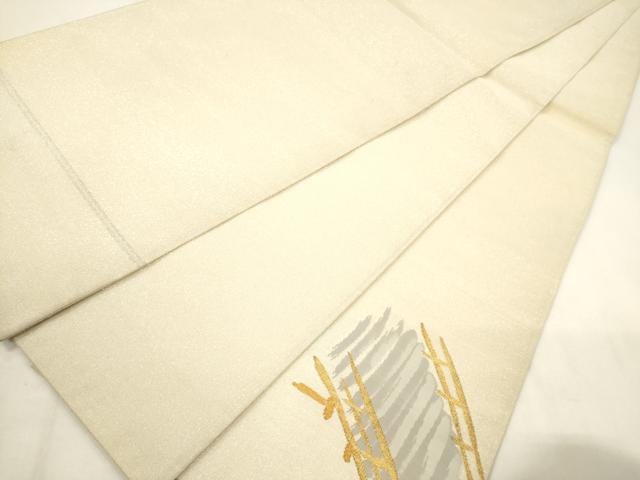 平和屋着物◎太鼓柄袋帯　綴れ　流水渡り橋文　金糸　正絹　逸品　CABF0122ak
