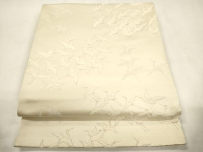 平和屋着物◎六通柄　京袋帯　飛鶴文　金銀糸　正絹　逸品　未使用　CABF0137ak
