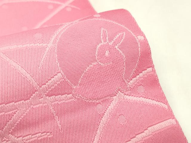 平和屋着物■両面 半幅帯 月うさぎ CABF0150ak