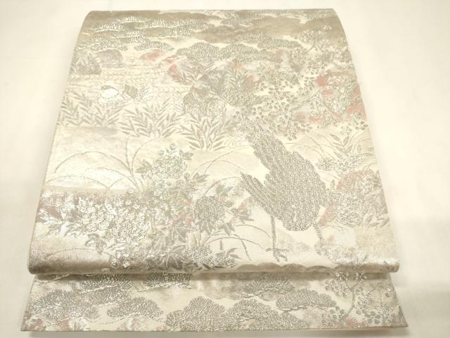 平和屋着物◎六通柄袋帯　彩京錦　プラチナ箔二重引　正絹　逸品　CABF0162ak