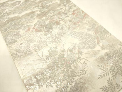 平和屋着物◎六通柄袋帯　彩京錦　プラチナ箔二重引　正絹　逸品　CABF0162ak