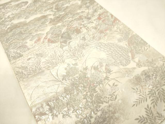 平和屋着物◎六通柄袋帯　彩京錦　プラチナ箔二重引　正絹　逸品　CABF0162ak