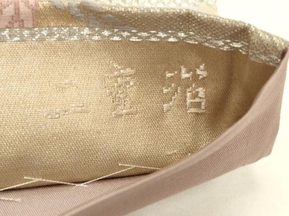 平和屋着物◎六通柄袋帯　唐織　吉祥紐文　二重箔　金銀糸　正絹　逸品　CABF0170ak