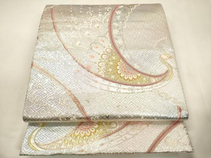 平和屋着物◎六通柄袋帯　唐織　二重箔佐賀錦　孔雀文　金銀糸　やまとオリジナル　正絹　逸品　CABF0191ak