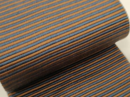 平和屋着物●男性　本場筑前博多織　角帯　横段文　正絹　逸品　CABF0245ak