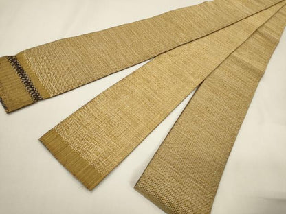 平和屋着物●男性　本場筑前博多織　角帯　霞文　正絹　逸品　CABF0257ak
