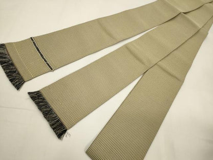 平和屋着物●男性　本場筑前博多織　角帯　霞文　正絹　逸品　CABF0259ak