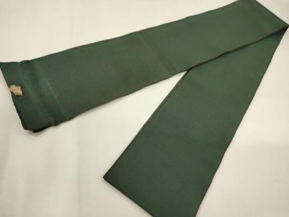 平和屋着物●男性　本場筑前博多織　角帯　革色　一重帯　正絹　逸品　CABF0286ak