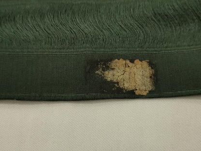 平和屋着物●男性　本場筑前博多織　角帯　革色　一重帯　正絹　逸品　CABF0286ak