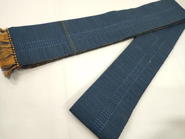 平和屋着物●男性　本場筑前博多織　両面　角帯　霞間道　正絹　逸品　CABF0288ak