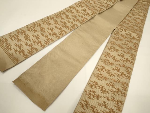 平和屋着物●男性　本場筑前博多織　角帯　霞文　正絹　逸品　CABF0292ak