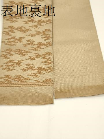 平和屋着物●男性　本場筑前博多織　角帯　霞文　正絹　逸品　CABF0292ak