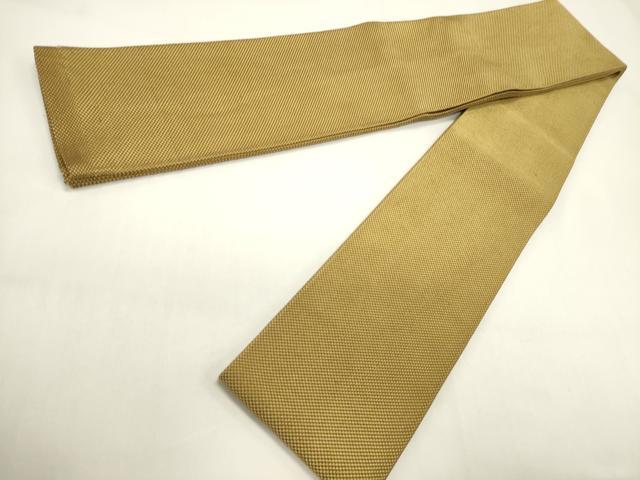 平和屋着物●男性　本場筑前博多織　角帯　金色　正絹　逸品　CABF0299ak