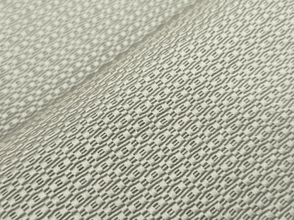 平和屋着物●男性　本場筑前博多織　両面　角帯　間道/鼠色　正絹　逸品　CABF0303ak