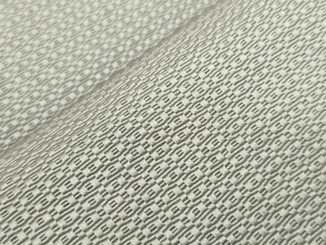 平和屋着物●男性　本場筑前博多織　両面　角帯　間道/鼠色　正絹　逸品　CABF0303ak