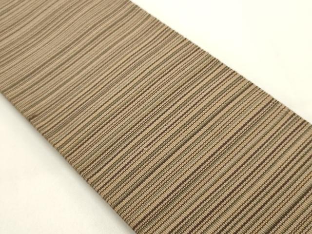 平和屋着物●男性　爪掻き本綴れ　角帯　横段文　正絹　逸品　CABF0304ak