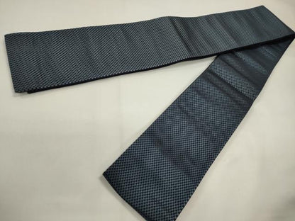 平和屋着物●男性　本場筑前博多織　両面　角帯　市松文　正絹　逸品　未使用　CABF0312ak