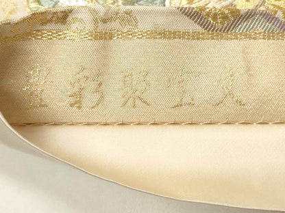 平和屋着物●六通柄袋帯　唐織　豊彩聚宝文　金銀糸　正絹　逸品　CABF0329ak