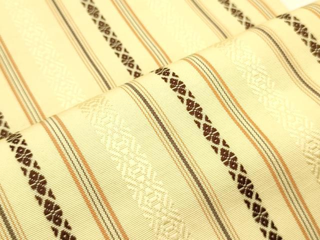平和屋着物●本場筑前博多織　半幅帯　献上柄　正絹　逸品　未使用　CABF0395ak