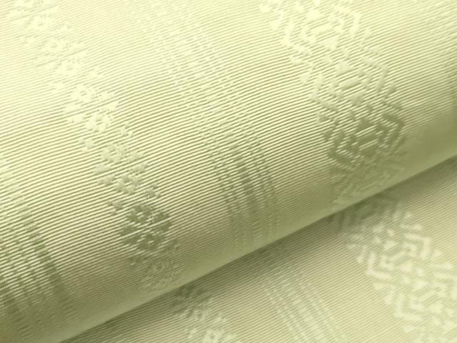 平和屋着物●本場筑前博多織　両面　半幅帯　舞蝶間道/献上柄　正絹　逸品　CABF0397ak