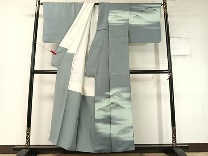 平和屋着物▼訪問着 遠山霞文 暈し染め 正絹 逸品 CABF0437vp