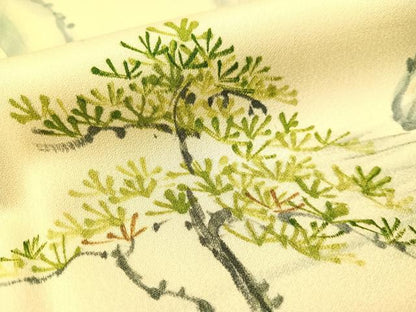 平和屋着物▼訪問着 手描き 風景文 正絹 逸品 CABF0439vp