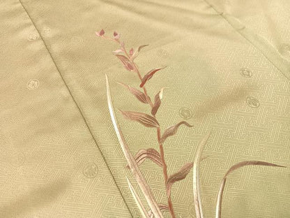 平和屋着物▼訪問着 総刺繍 籬花文 暈し染め 正絹 逸品 CABF0475vp
