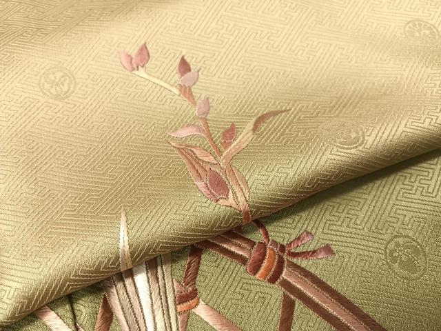 平和屋着物▼訪問着 総刺繍 籬花文 暈し染め 正絹 逸品 CABF0475vp